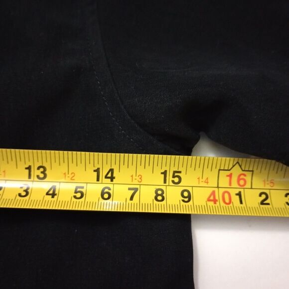 Claiborne Black Button Up Short Sleeve Size 5/6 - Picture 5 of 6